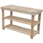 vidaXL Zapatero 2 en 1 con banco 2 uds madera maciza vidaXL Zapatero 2 en 1 con banco 2 uds madera maciza