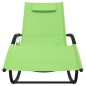 vidaXL Tumbona mecedora de acero y textilene verde vidaXL Tumbona mecedora de acero y textilene verde