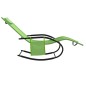 vidaXL Tumbona mecedora de acero y textilene verde vidaXL Tumbona mecedora de acero y textilene verde