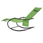 vidaXL Tumbona mecedora de acero y textilene verde vidaXL Tumbona mecedora de acero y textilene verde