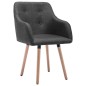 vidaXL Sillas de comedor 2 unidades tela gris oscuro vidaXL Sillas de comedor 2 unidades tela gris oscuro