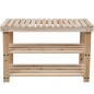 vidaXL Zapatero 2 en 1 con banco 2 uds madera maciza vidaXL Zapatero 2 en 1 con banco 2 uds madera maciza