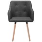 vidaXL Sillas de comedor 2 unidades tela gris oscuro vidaXL Sillas de comedor 2 unidades tela gris oscuro