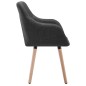 vidaXL Sillas de comedor 2 unidades tela gris oscuro vidaXL Sillas de comedor 2 unidades tela gris oscuro