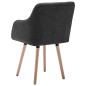 vidaXL Sillas de comedor 2 unidades tela gris oscuro vidaXL Sillas de comedor 2 unidades tela gris oscuro
