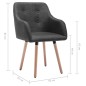 vidaXL Sillas de comedor 2 unidades tela gris oscuro vidaXL Sillas de comedor 2 unidades tela gris oscuro