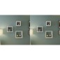 vidaXL Estantería de cubos para pared 6 unidades blanco