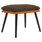 vidaXL Reposapiés tela y cuero sintético marrón y naranja 45x29,5x35cm vidaXL Reposapiés tela y cuero sintético marrón y naranja 45x29,5x35cm