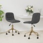 vidaXL Sillas de comedor giratorias 2 unidades terciopelo gris oscuro vidaXL Sillas de comedor giratorias 2 unidades terciopelo gris oscuro