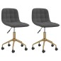 vidaXL Sillas de comedor giratorias 2 unidades terciopelo gris oscuro vidaXL Sillas de comedor giratorias 2 unidades terciopelo gris oscuro