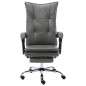 vidaXL Silla de oficina de cuero sintético gris antracita vidaXL Silla de oficina de cuero sintético gris antracita