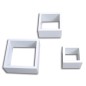 vidaXL Estantería de cubos para pared 6 unidades blanco