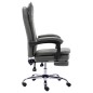 vidaXL Silla de oficina de cuero sintético gris antracita vidaXL Silla de oficina de cuero sintético gris antracita