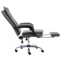 vidaXL Silla de oficina de cuero sintético gris antracita vidaXL Silla de oficina de cuero sintético gris antracita