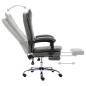 vidaXL Silla de oficina de cuero sintético gris antracita vidaXL Silla de oficina de cuero sintético gris antracita