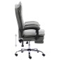 vidaXL Silla de oficina de cuero sintético gris antracita vidaXL Silla de oficina de cuero sintético gris antracita