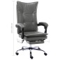 vidaXL Silla de oficina de cuero sintético gris antracita vidaXL Silla de oficina de cuero sintético gris antracita