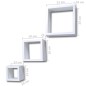 vidaXL Estantería de cubos para pared 6 unidades blanco