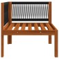 vidaXL Sofás de esquina de jardín 2 uds madera maciza acacia y cojines