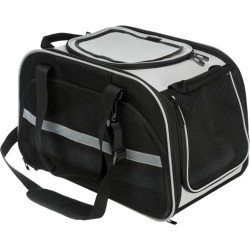 TRIXIE Casa y bolso trasportín para mascotas Valery negro y gris