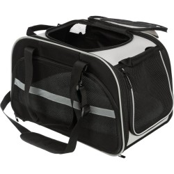 TRIXIE Casa y bolso trasportín para mascotas Valery negro y gris