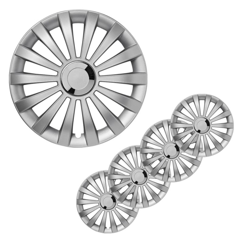 ProPlus Juego de tapacubos 4 unidades Meridian plateado 13" ProPlus Juego de tapacubos 4 unidades Meridian plateado 13"