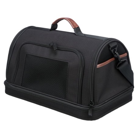 TRIXIE Bolso para transporte aéreo de perros Gate negro 45x28x25 cm