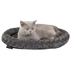 Jack and Vanilla Cesta para mascotas Softy S gris roseta 55x45x7 cm