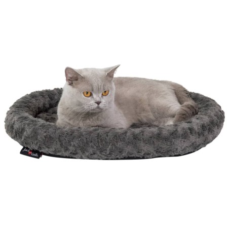 Jack and Vanilla Cesta para mascotas Softy S gris roseta 55x45x7 cm