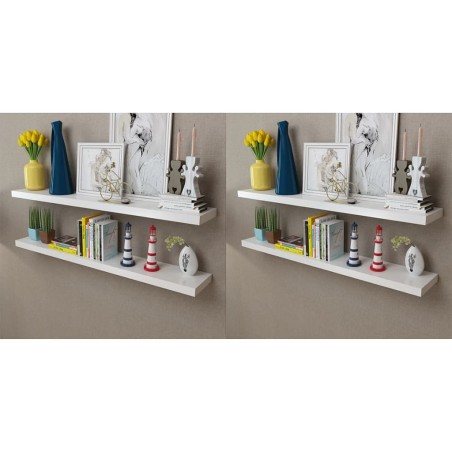 vidaXL Estantes de pared 4 unidades blanco 120 cm