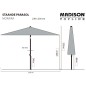 Madison Sombrilla Moraira color crudo 230x230 cm Madison Sombrilla Moraira color crudo 230x230 cm