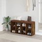 vidaXL Banco zapatero madera contrachapada roble ahumado 103x30x48 cm vidaXL Banco zapatero madera contrachapada roble ahumado 103x30x48 cm