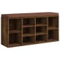 vidaXL Banco zapatero madera contrachapada roble ahumado 103x30x48 cm vidaXL Banco zapatero madera contrachapada roble ahumado 103x30x48 cm