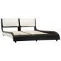 vidaXL Estructura de cama cuero sintético negro y blanco 140x200 cm vidaXL Estructura de cama cuero sintético negro y blanco 140x200 cm