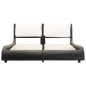 vidaXL Estructura de cama cuero sintético negro y blanco 140x200 cm vidaXL Estructura de cama cuero sintético negro y blanco 140x200 cm