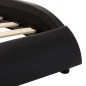 vidaXL Estructura de cama cuero sintético negro y blanco 140x200 cm vidaXL Estructura de cama cuero sintético negro y blanco 140x200 cm
