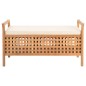 vidaXL Banco de almacenamiento de madera maciza de nogal 93x49x49 cm vidaXL Banco de almacenamiento de madera maciza de nogal 93x49x49 cm