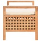 vidaXL Banco de almacenamiento de madera maciza de nogal 93x49x49 cm vidaXL Banco de almacenamiento de madera maciza de nogal 93x49x49 cm