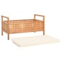 vidaXL Banco de almacenamiento de madera maciza de nogal 93x49x49 cm vidaXL Banco de almacenamiento de madera maciza de nogal 93x49x49 cm