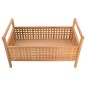 vidaXL Banco de almacenamiento de madera maciza de nogal 93x49x49 cm vidaXL Banco de almacenamiento de madera maciza de nogal 93x49x49 cm