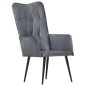 vidaXL Sillón orejero de cuero auténtico gris canela vidaXL Sillón orejero de cuero auténtico gris canela