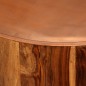 vidaXL Mesa de centro de madera maciza de sheesham y acero 68 cm