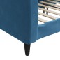 vidaXL Sofá cama terciopelo azul 90x200 cm vidaXL Sofá cama terciopelo azul 90x200 cm