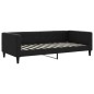 vidaXL Sofá cama tela negro 100x200 cm
