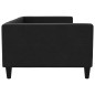 vidaXL Sofá cama tela negro 100x200 cm