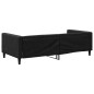 vidaXL Sofá cama tela negro 100x200 cm