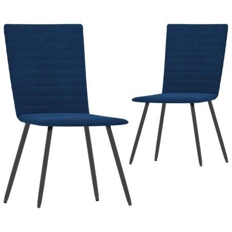 vidaXL Sillas de comedor 2 unidades terciopelo azul