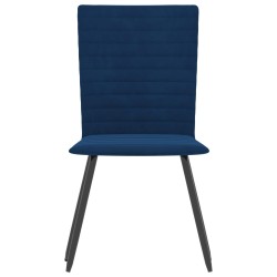 vidaXL Sillas de comedor 2 unidades terciopelo azul