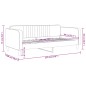 vidaXL Sofá cama terciopelo amarillo 90x200 cm