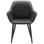 vidaXL Silla de comedor de cuero sintético gris vidaXL Silla de comedor de cuero sintético gris